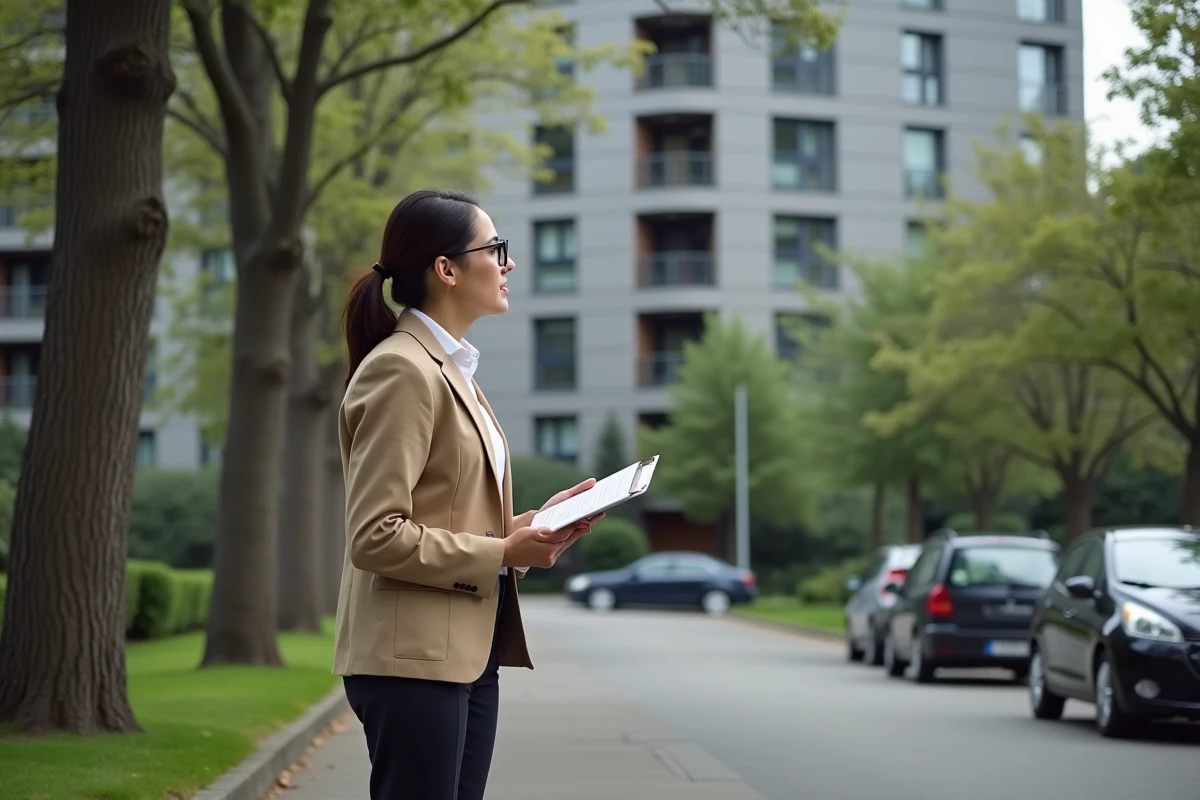 Propriétaire évaluant un appartement locatif pour estimer le coût de son assurance propriétaire non occupant
